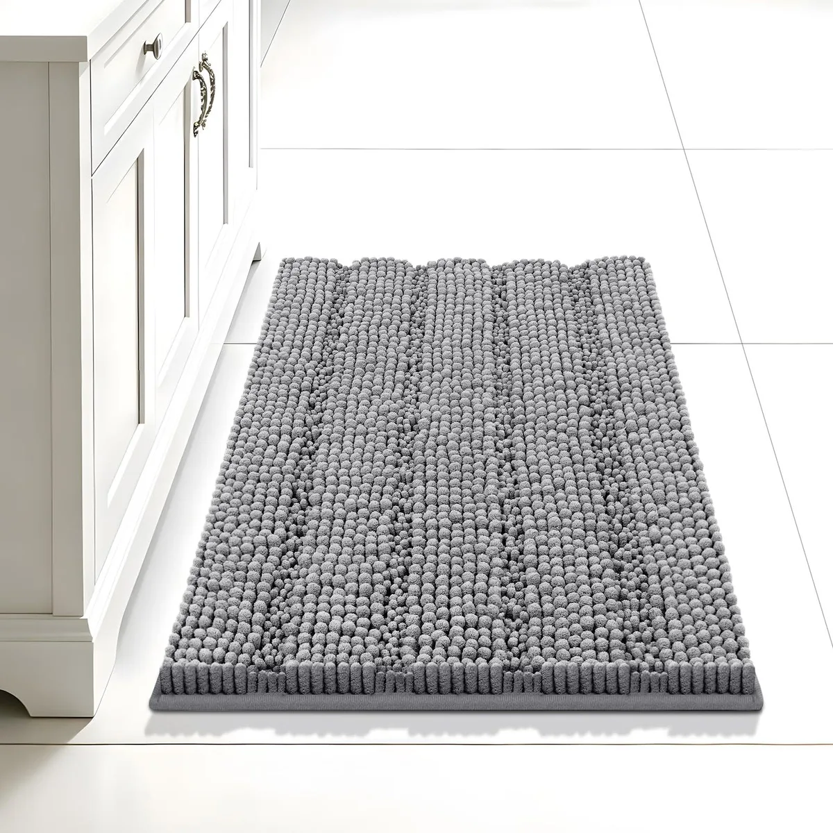  Safavieh B02-Bath Mat Grey Chenille 24"×17" Area Rug — product photo