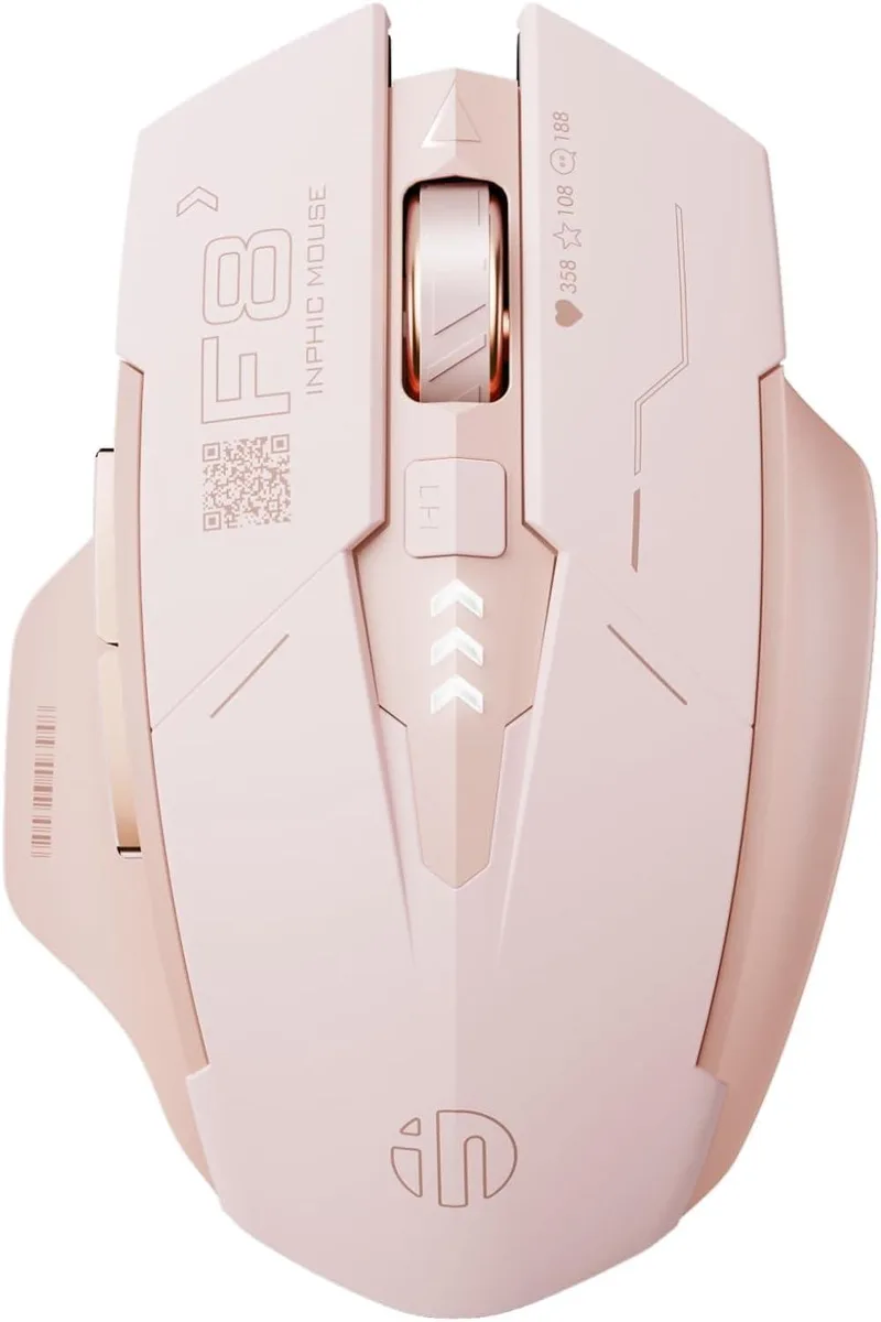 NShi NShi gaming mouse pink 2.4G Bluetooth 5.0 400mAh — product photo