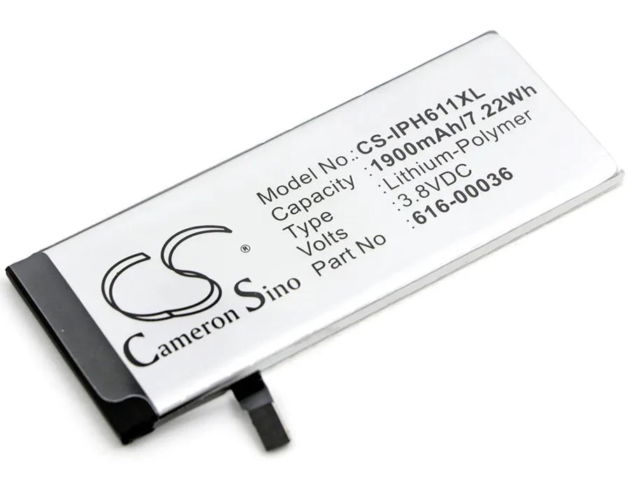 Rectangular silver lithium-ion replacement battery for iPhone 6s
