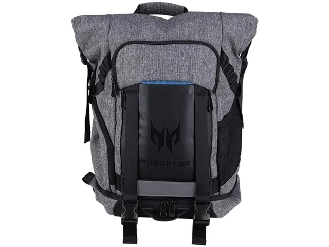 Acer America Acer Predator Gaming Rolltop Backpack PBG6A1 15.6" Gray Black — product photo