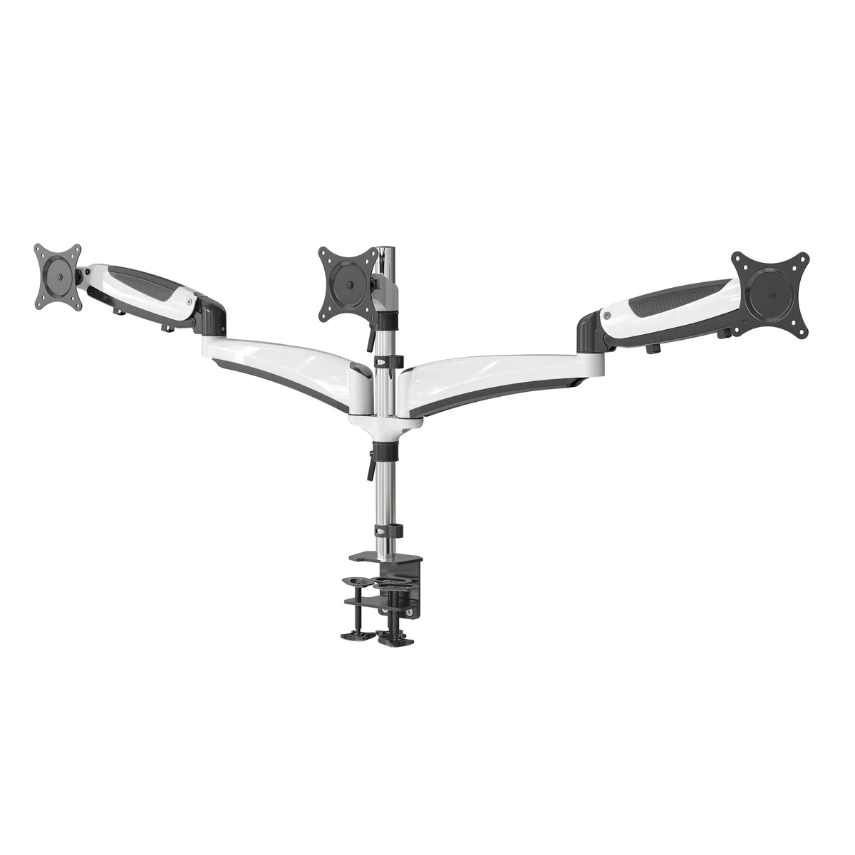 Amer Mounts Amer Mounts HYDRA3 triple monitor arm white 15-28" VESA 75×75 100×100 — product photo