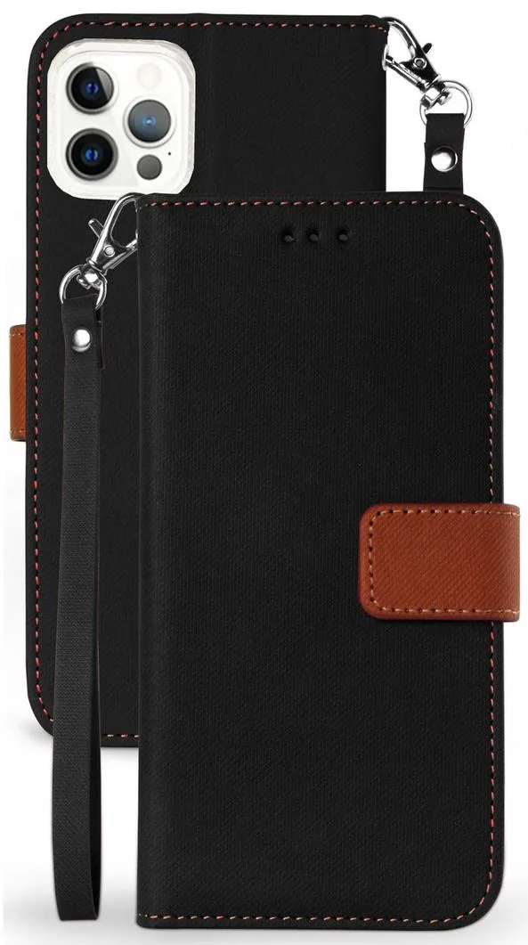 Nakedcellphone Nakedcellphone Infolio-D Wallet Case Black for iPhone 12 Pro Max 6.7 — product photo