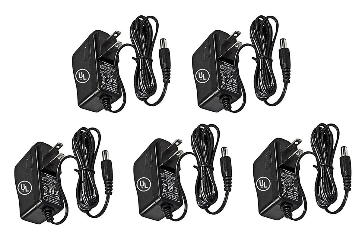 Amamax Amamax Wall Adapter Power Supply 12V 2A 5.5mm 2.1mm Pack of 5 — product photo