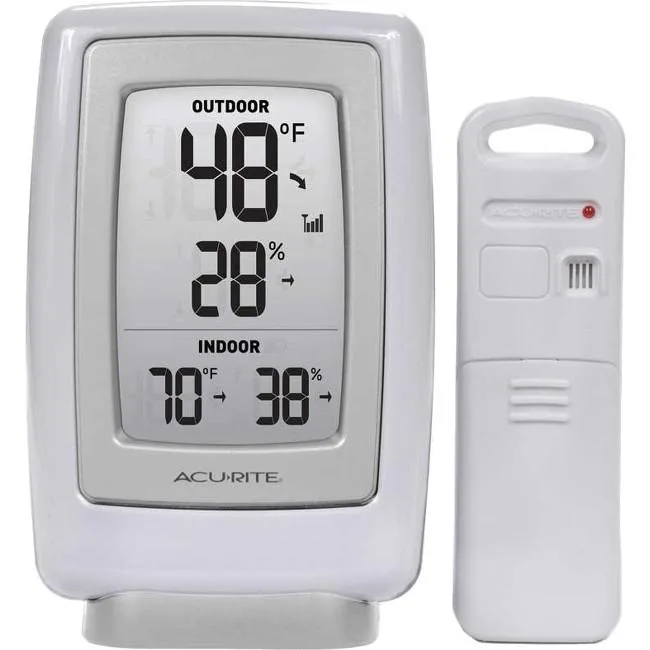 Transparent rectangular thermostat with LCD display and sensor unit
