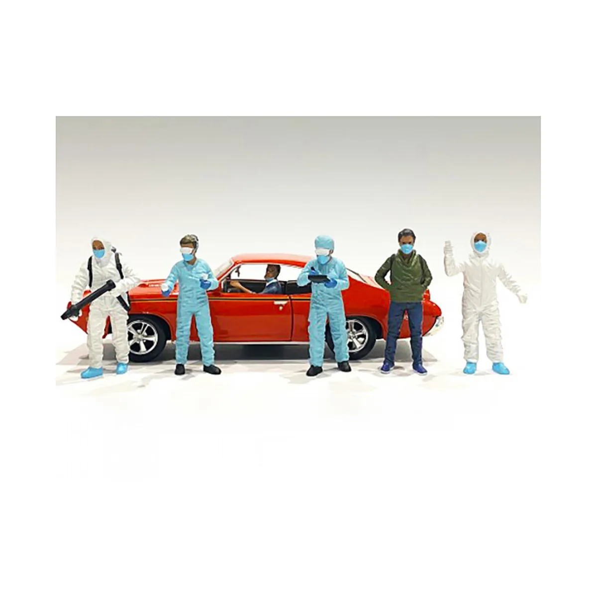 American Diorama American Diorama Hazmat Crew 6 Piece Figurine Set 1/18 Scale — product photo