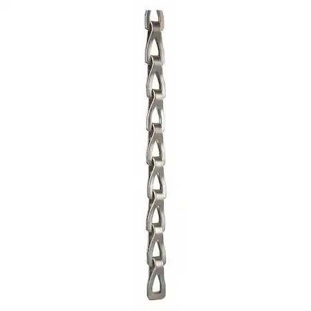 Zinc-plated carbon steel flat sash chain, 100 ft coil, weldless links