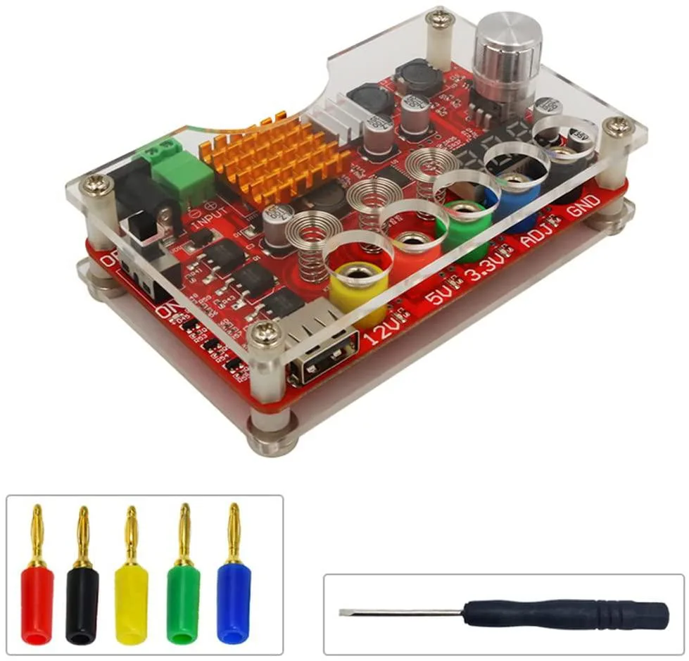 myVolts myVolts Adjustable ATX Breakout Adapter 13-24V to 1.8-10.8V Acrylic Case Kit — product photo