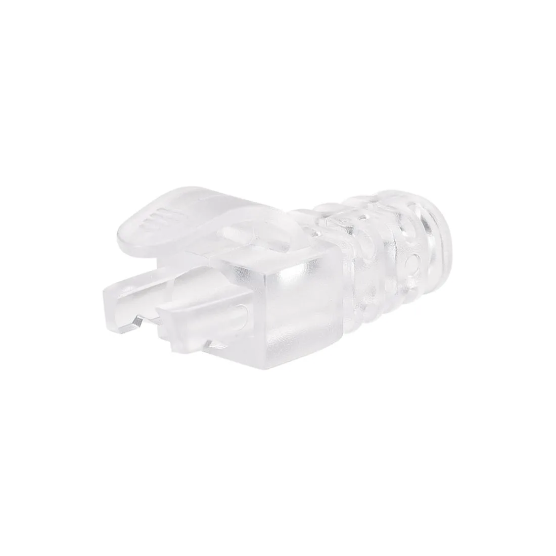 Unique-Bargains Unique-Bargains RJ45 Boots Cover Anti Dust Protector CAT5 CAT5e 6.5mm Transparent 50Pcs — product photo