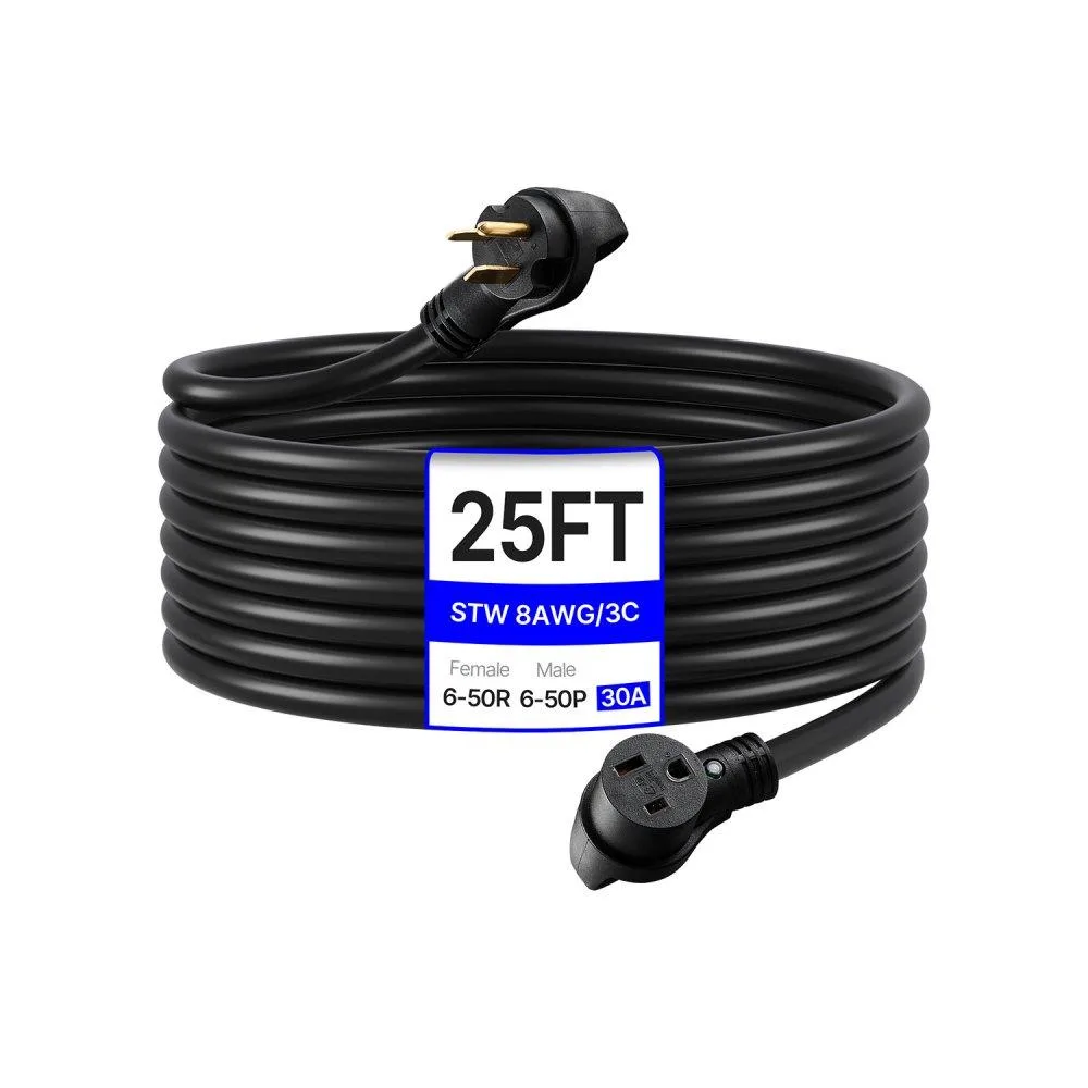 VEVOR VEVOR 30-Amp Generator Extension Cord 25 ft 250 V 7500 W NEMA 6-50R/P 8AWG with Bag — product photo