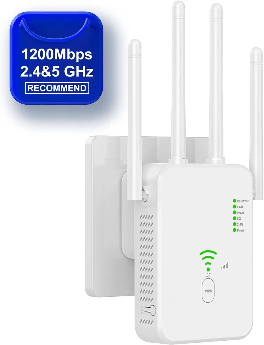 Hitoor Hitoor AC1200 Dual Band Wireless Range Extender US Plug — product photo