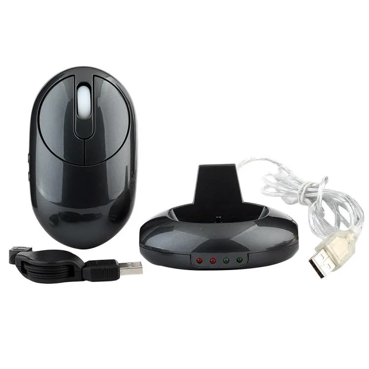 allentian allentian MZ-012 2.4 GHz 1200 DPI Wireless Rechargeable Mouse with 3-Port USB Hub (Grey) — product photo