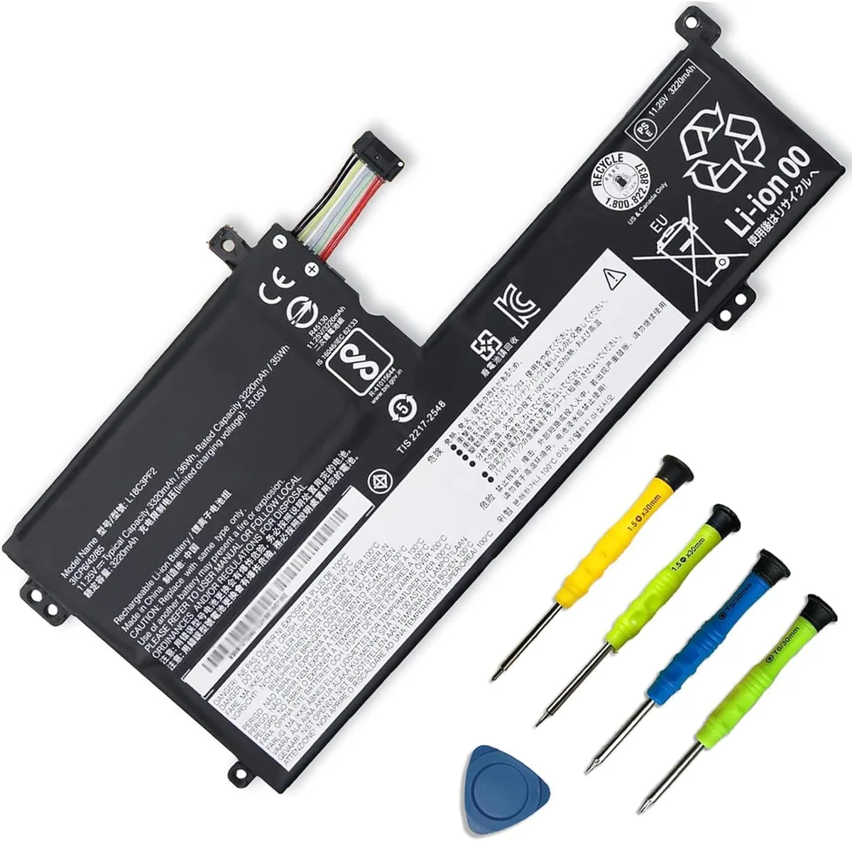 PISKEKAT PISKEKAT L18C3PF2 36Wh laptop battery 11.25V 3320mAh — product photo