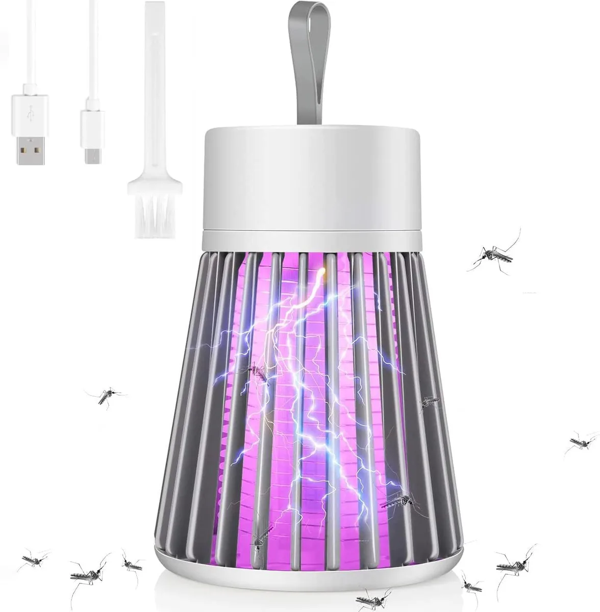Bug Zapper Indoor USB Mosquito Trap Gray 3.4x4.8in 5W — product photo