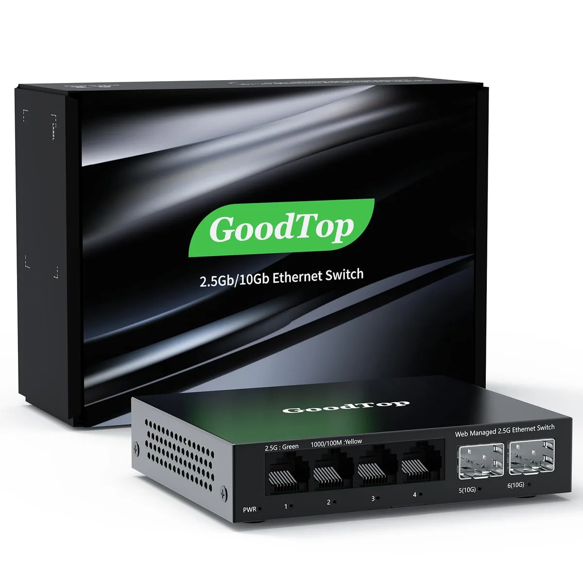  NETGEAR ProSafe GT-ST024M 6-port 2.5G web managed switch — product photo