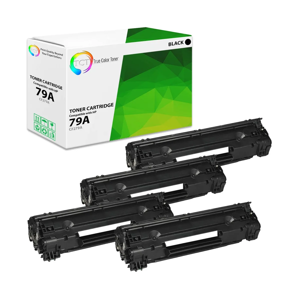 True Color Toner True Color Toner 79A CF279A Black Toner Cartridge 4 Pack 1000 Pages — product photo