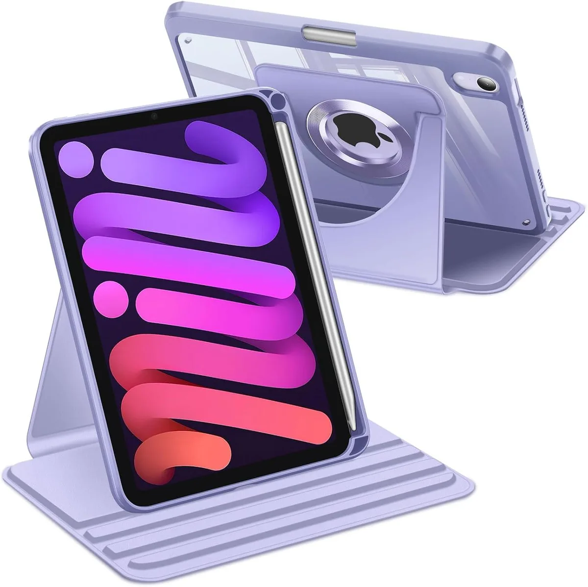 Kootion Kootion 360° Rotating Laptop Case for iPad mini 7/6 8.3" Purple — product photo