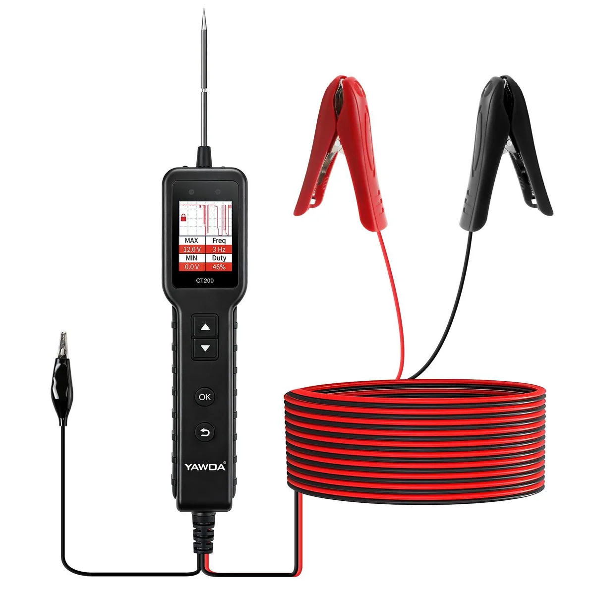  LOOTAAN Power Circuit Probe 12-24V 80V 1.8in Colour Screen Electrical System Tool — product photo