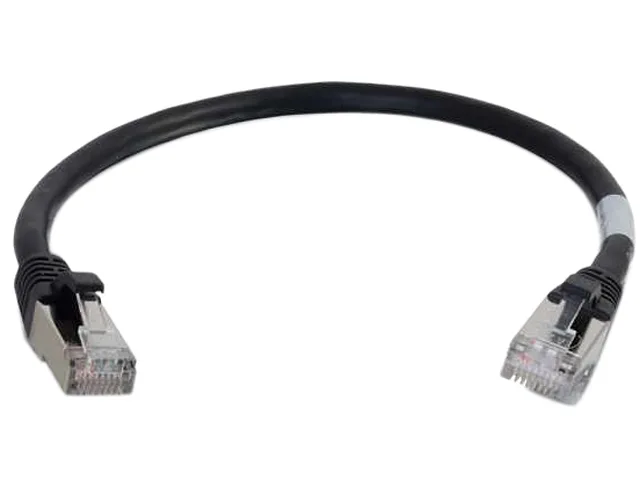 Cables To Go Cables To Go 00814 Cat6 shielded network ethernet cable 7 ft black — product photo