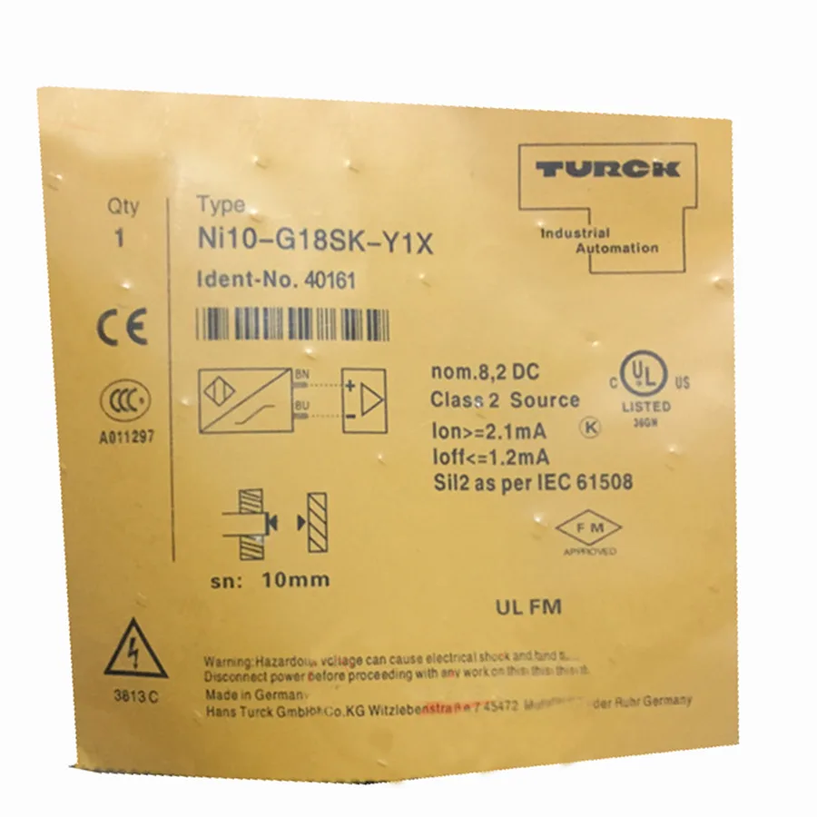 Turck Turck NI10-G18SK-Y1X 40161 M18 inductive sensor 10mm 8.2V 86g — product photo