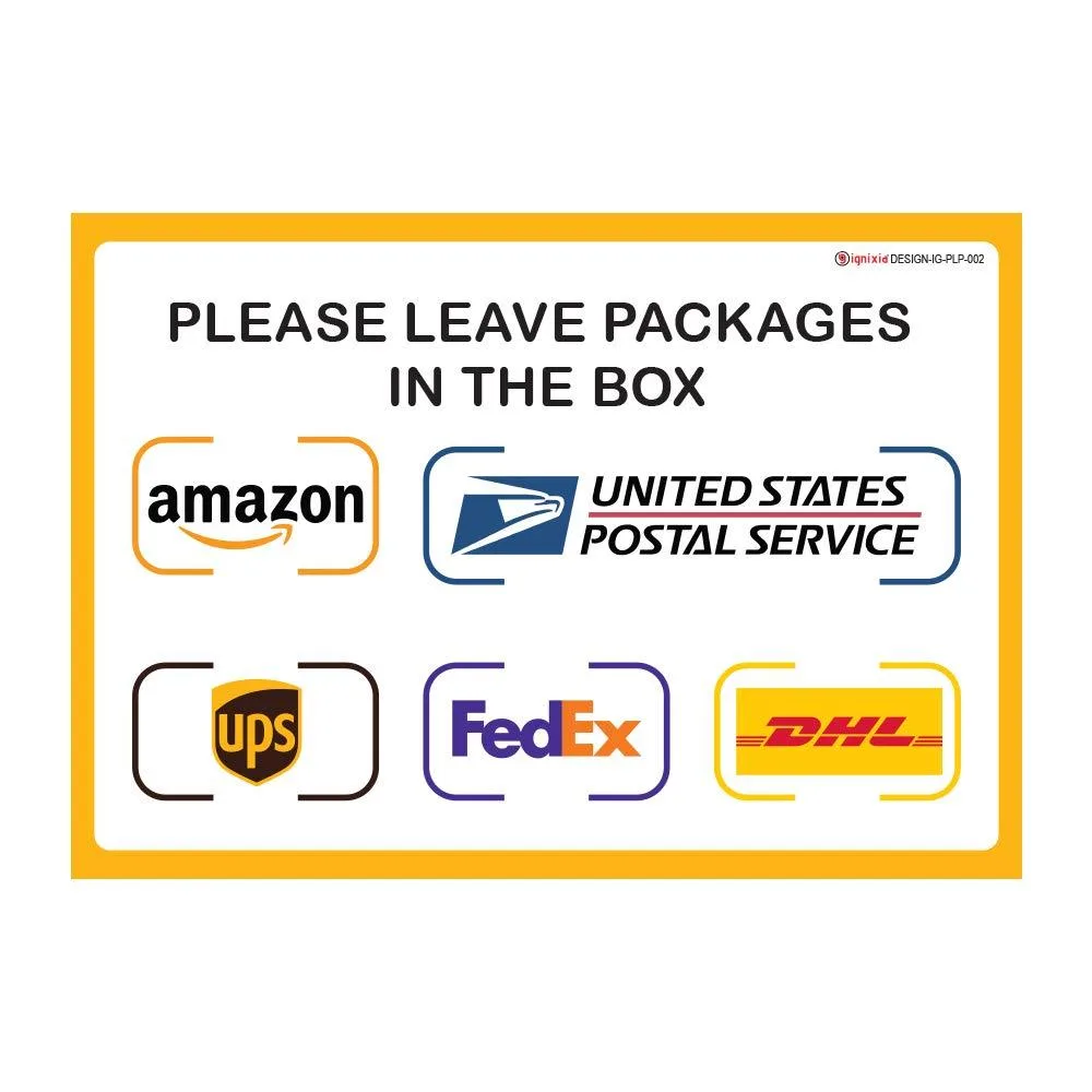  IGNIXIA IG-PDS-2001 Delivery Sign 2 Pack 10x7 in — product photo