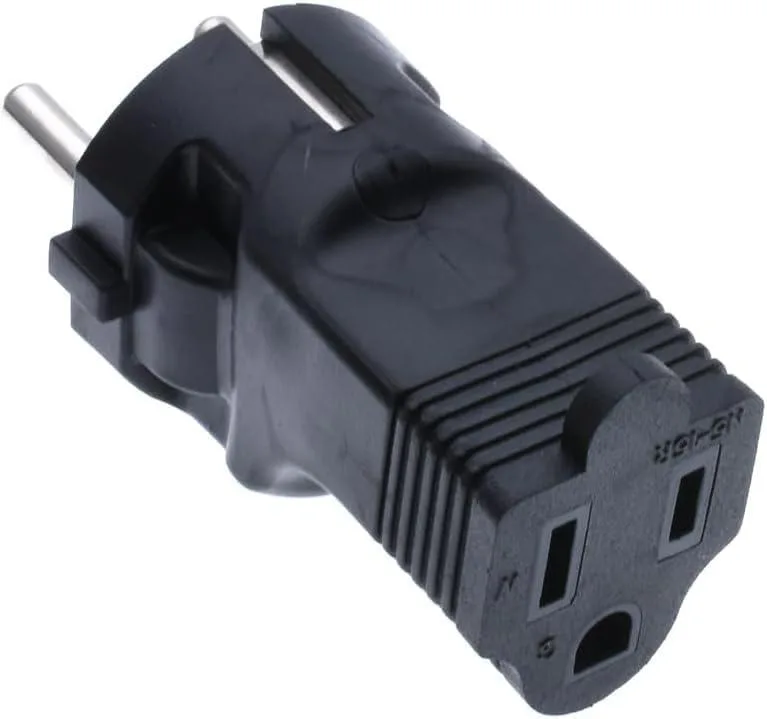 TeKit TeKit EU Schuko to US NEMA 5-15R Adapter 10A 250V Gray — product photo