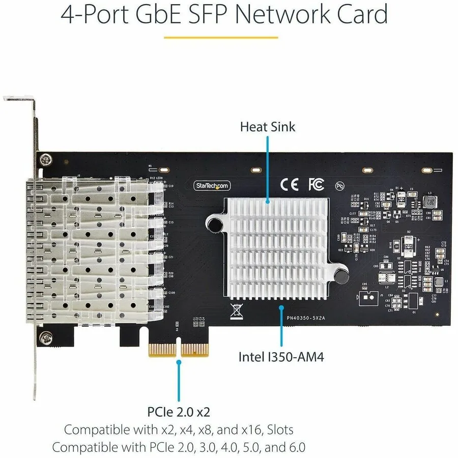 STARTECH STARTECH P041GINETWORKCARD 4-Port Gigabit Ethernet Network Card — product photo