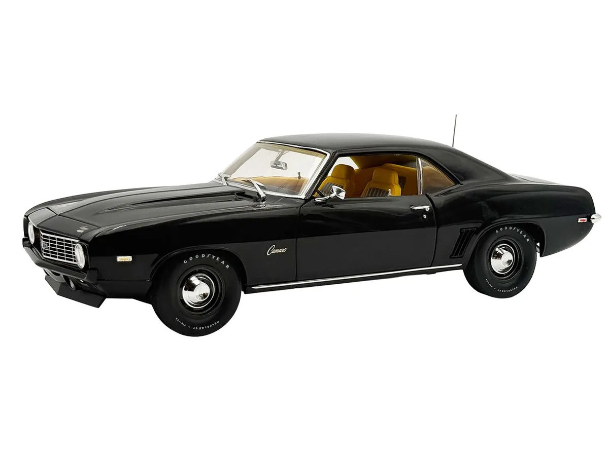 ACME ACME 1969 Chevrolet COPO Camaro Tuxedo Black Yellow Interior Limited Edition 402 1/18 Diecast — product photo