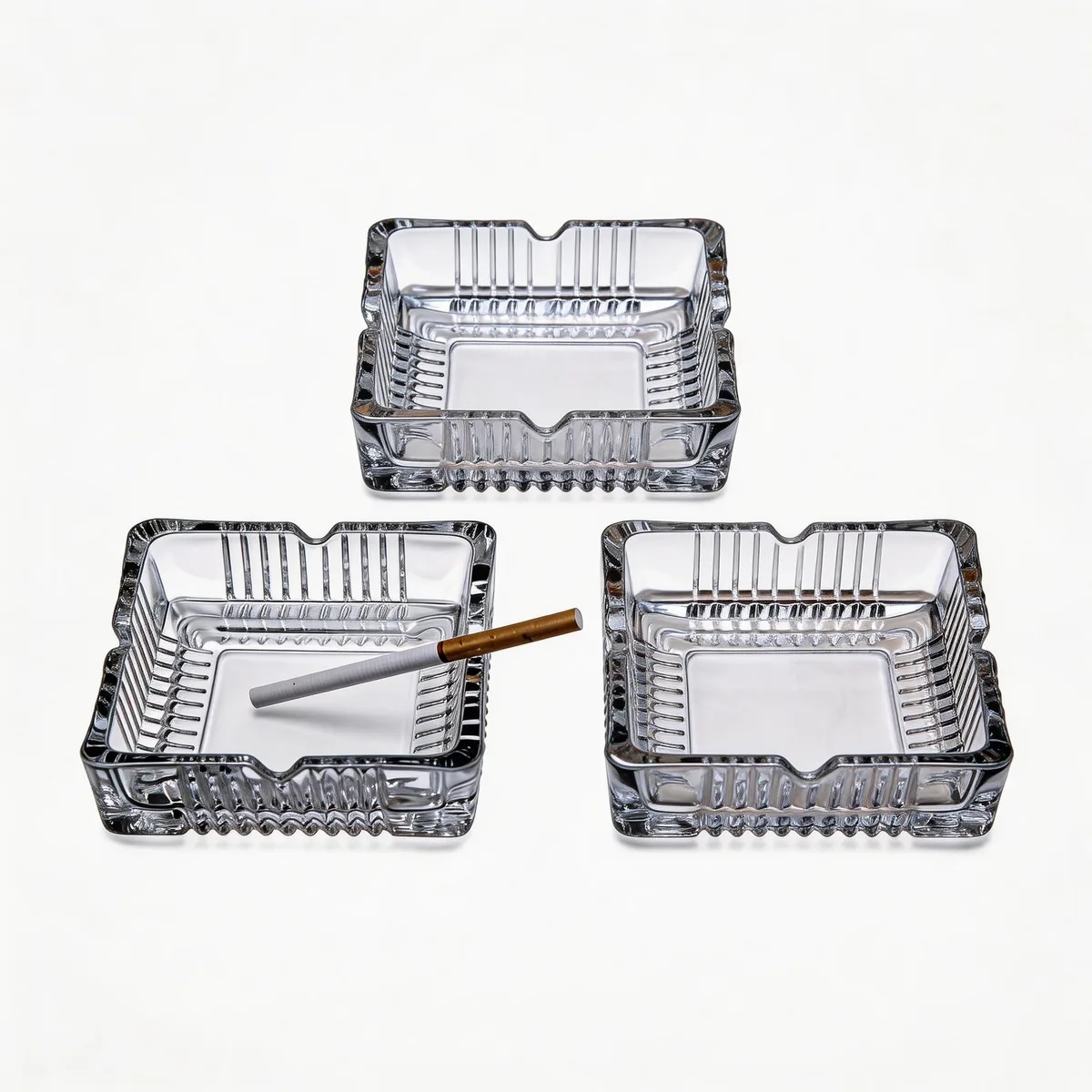  ZSHNYUKX YHG-001 3 Pack 4 in Square Glass Smoking Accessory — product photo