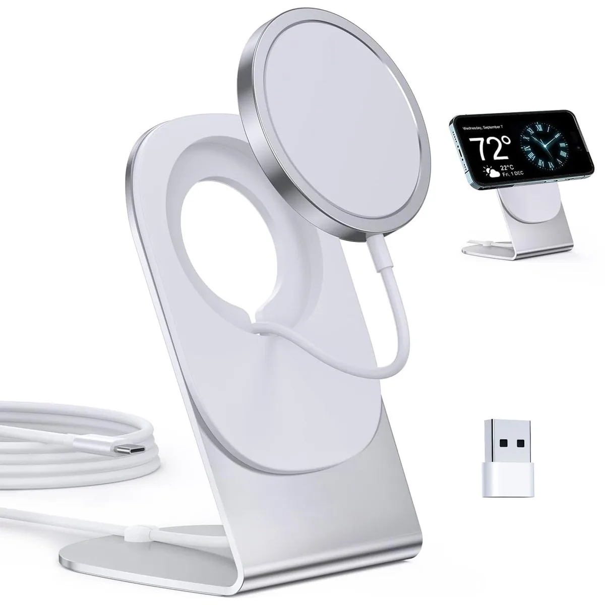 TXXTOL C01 White Mag-Safe Charger 5ft Cable — product photo