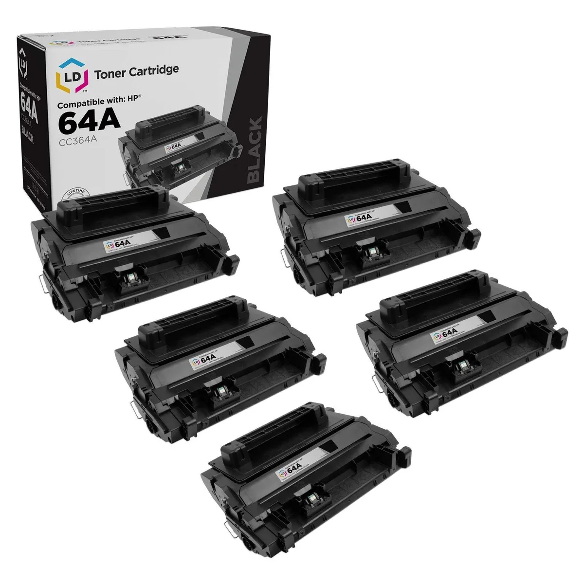 LD Products LD Products Compatible HP 64A CC364A Toner Cartridge Black 5-pack — product photo