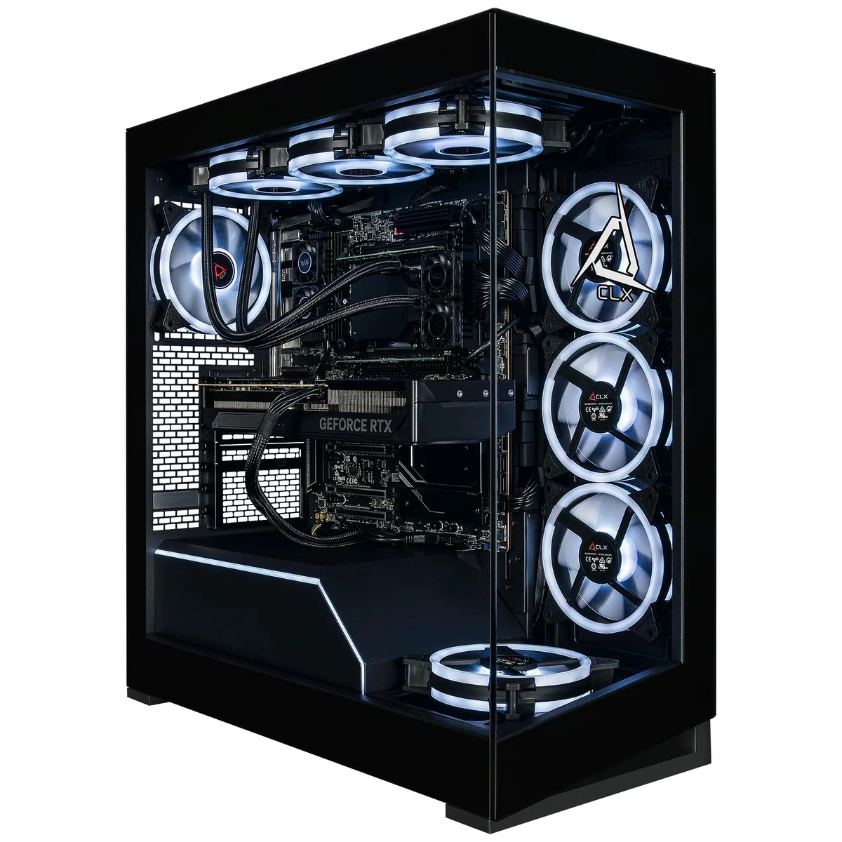 CLX Gaming CLX Gaming TCMHORRTU6204BM desktop PC Threadripper 7960X 24-core 32GB DDR5 RTX 5080 16GB 1TB SSD 4TB HDD — product photo