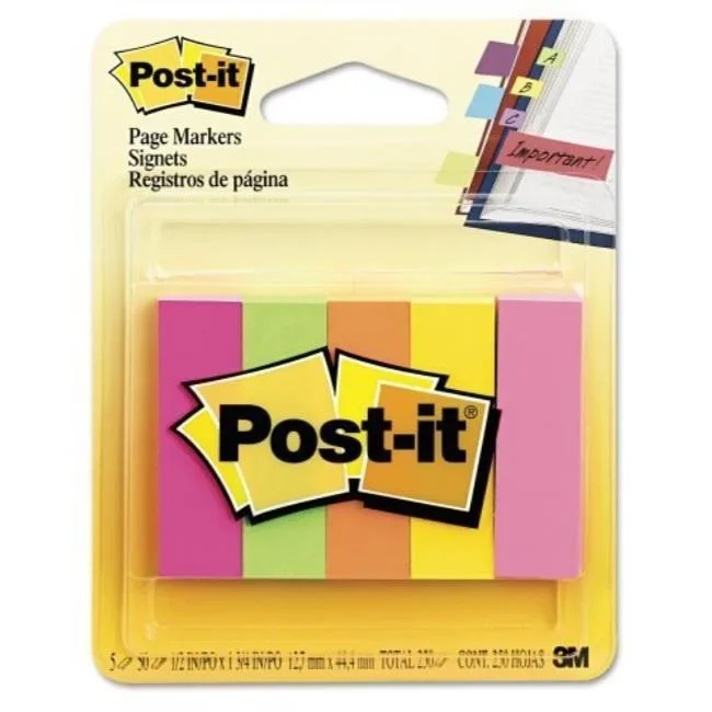 3M 3M Post-it Page Markers Jaipur Collection .5 x 2 in 500 Pack 504835 — product photo