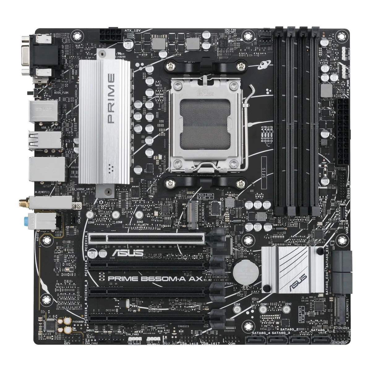 ASUS ASUS Prime B650M-A AX AM5 B650 MicroATX Desktop Motherboard A — product photo