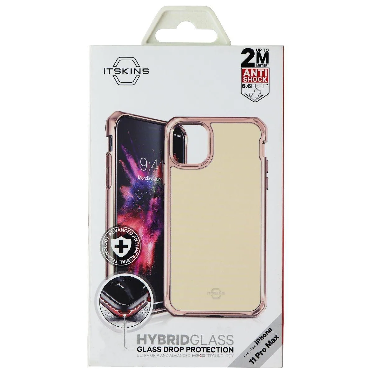 ITSKINS ITSKINS Hybrid Glass Case iPhone 11 Pro Max Rose Pink — product photo