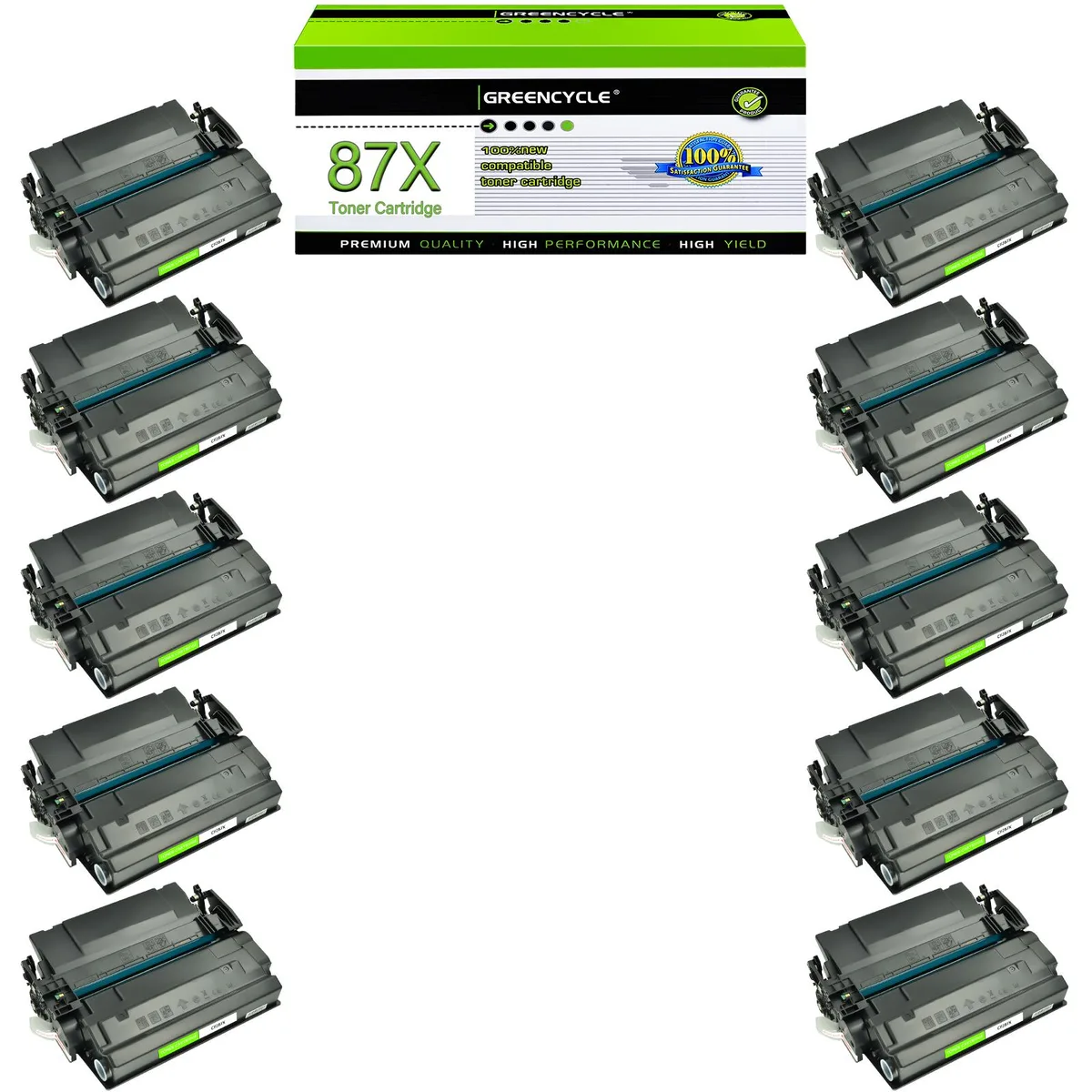 GREENCYCLE GREENCYCLE CF287X toner cartridge 10 pack black 18000 pages — product photo