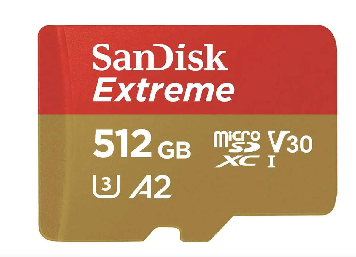 SanDisk SanDisk Extreme 512GB microSDXC UHS-I Memory Card 190MB/s U3 V30 A2 — product photo