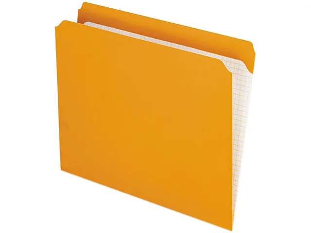 Pendaflex Pendaflex R152ORA Two-Ply Reinforced File Folder, Orange, 100/Box — product photo