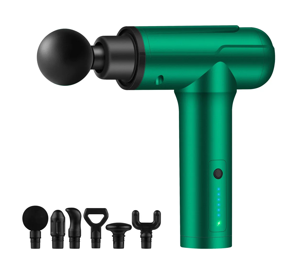 Green handheld massage gun, ABS shell, 1.1KG