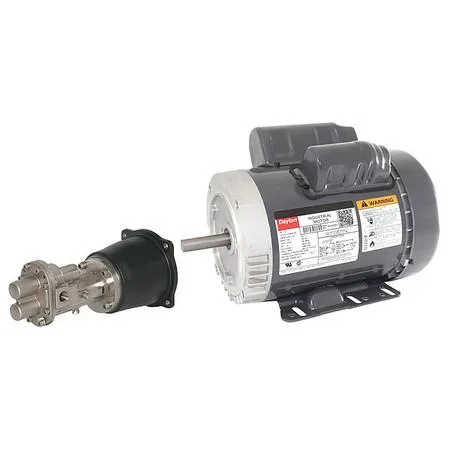 Dayton rotary gear pump 316 stainless 3/8 inch inlet 1hp motor