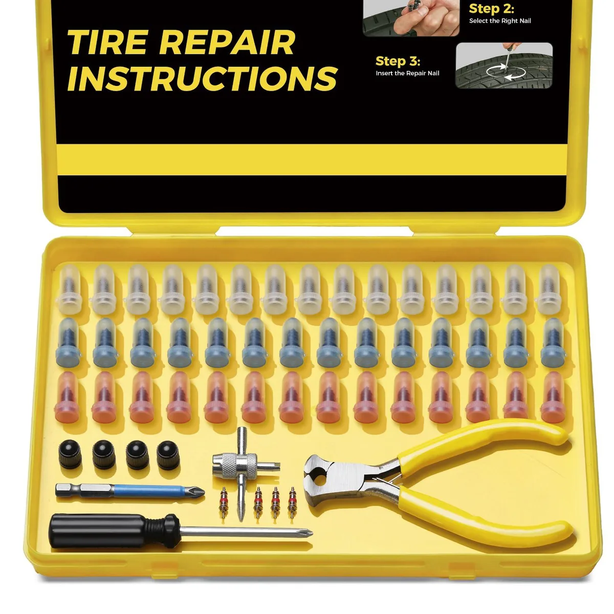 Metra RPT-307KT 58-piece tire repair kit — product photo