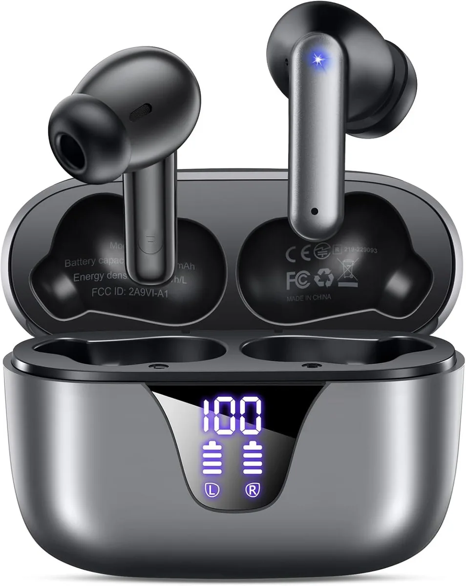 YINGHUA YINGHUA Wireless Earbuds Bluetooth 5.3 50H LED Display IPX7 14.5mm Drivers — product photo