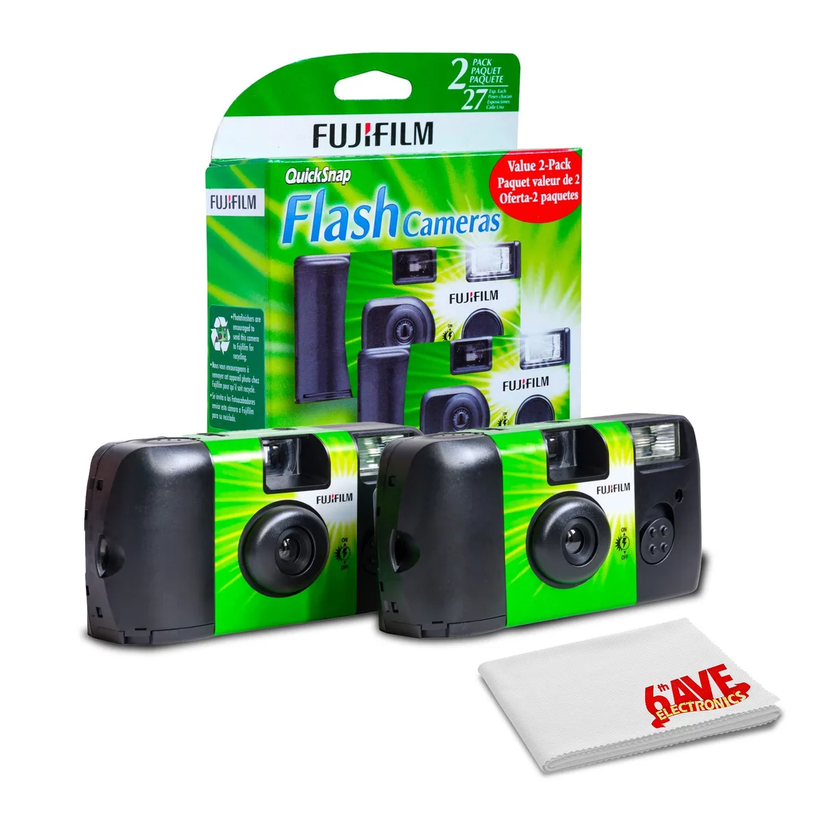 FUJIFILM FUJIFILM QuickSnap Flash 400 Disposable Camera 2 Pack — product photo