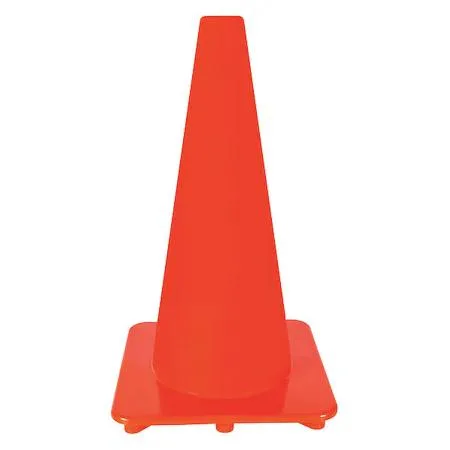 Value Brand Value Brand 18 in Slim Traffic Cone PVC Orange — product photo