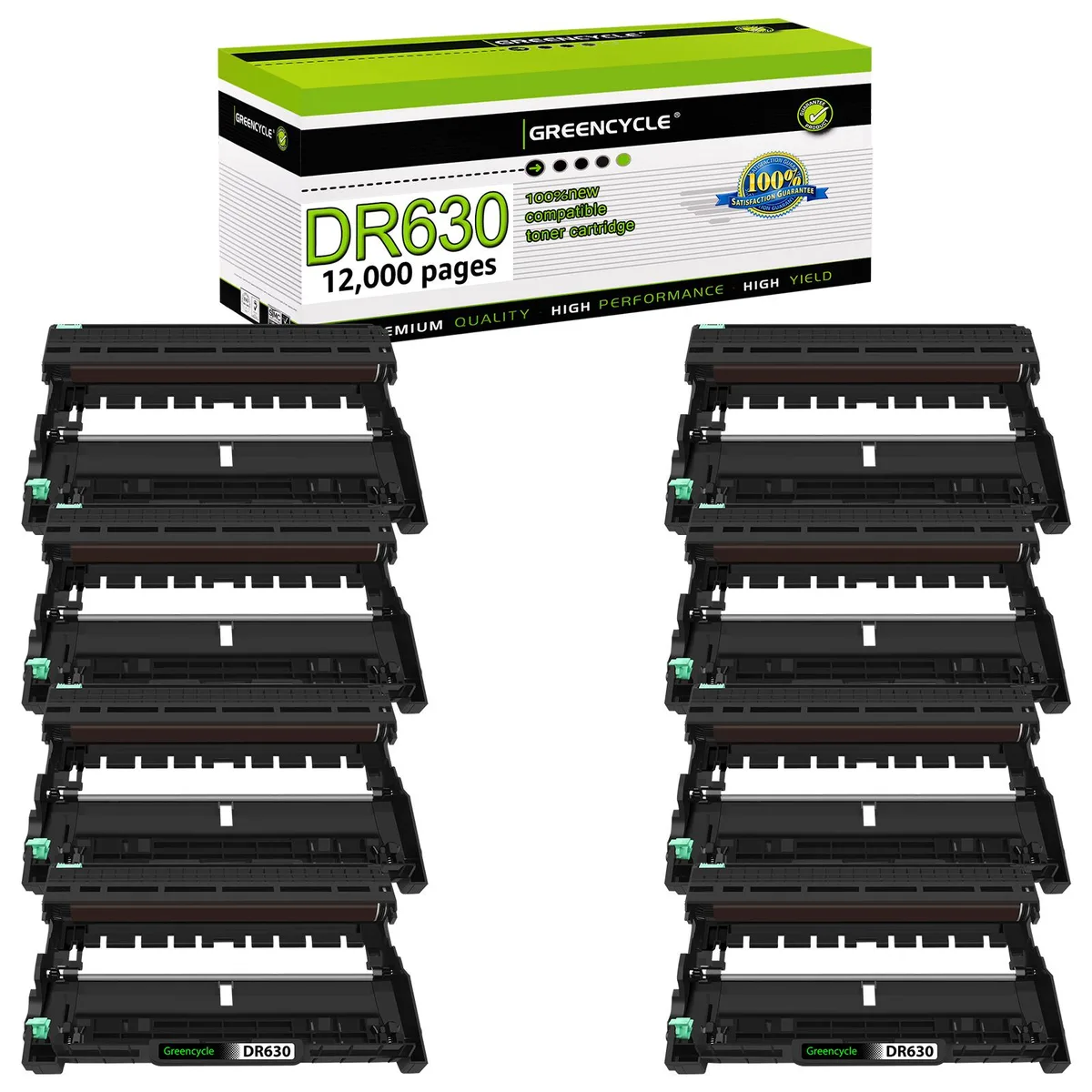 GREENCYCLE GREENCYCLE DR630 Drum Unit 8 Pack Black 12000 Pages — product photo