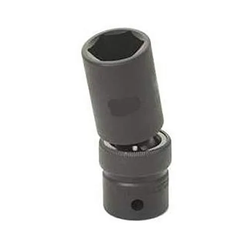 Grey Pneumatic 1/2 drive 19mm deep universal impact socket, alloy steel, silver finish