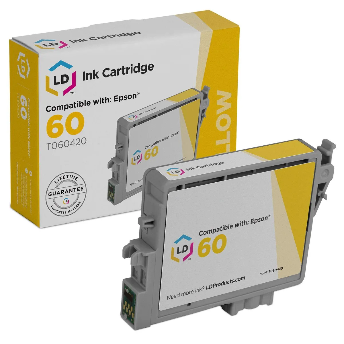 LD Products LD Products Epson 60 T0604 Yellow Ink Cartridge 450 Pages — product photo