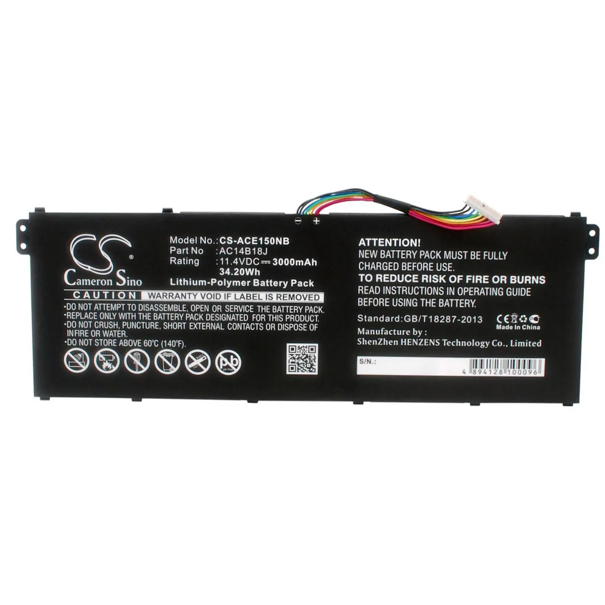 Cameron &amp; Co Cameron &amp; Co DS-CS-ACE150NB laptop battery 3 Ah black — product photo