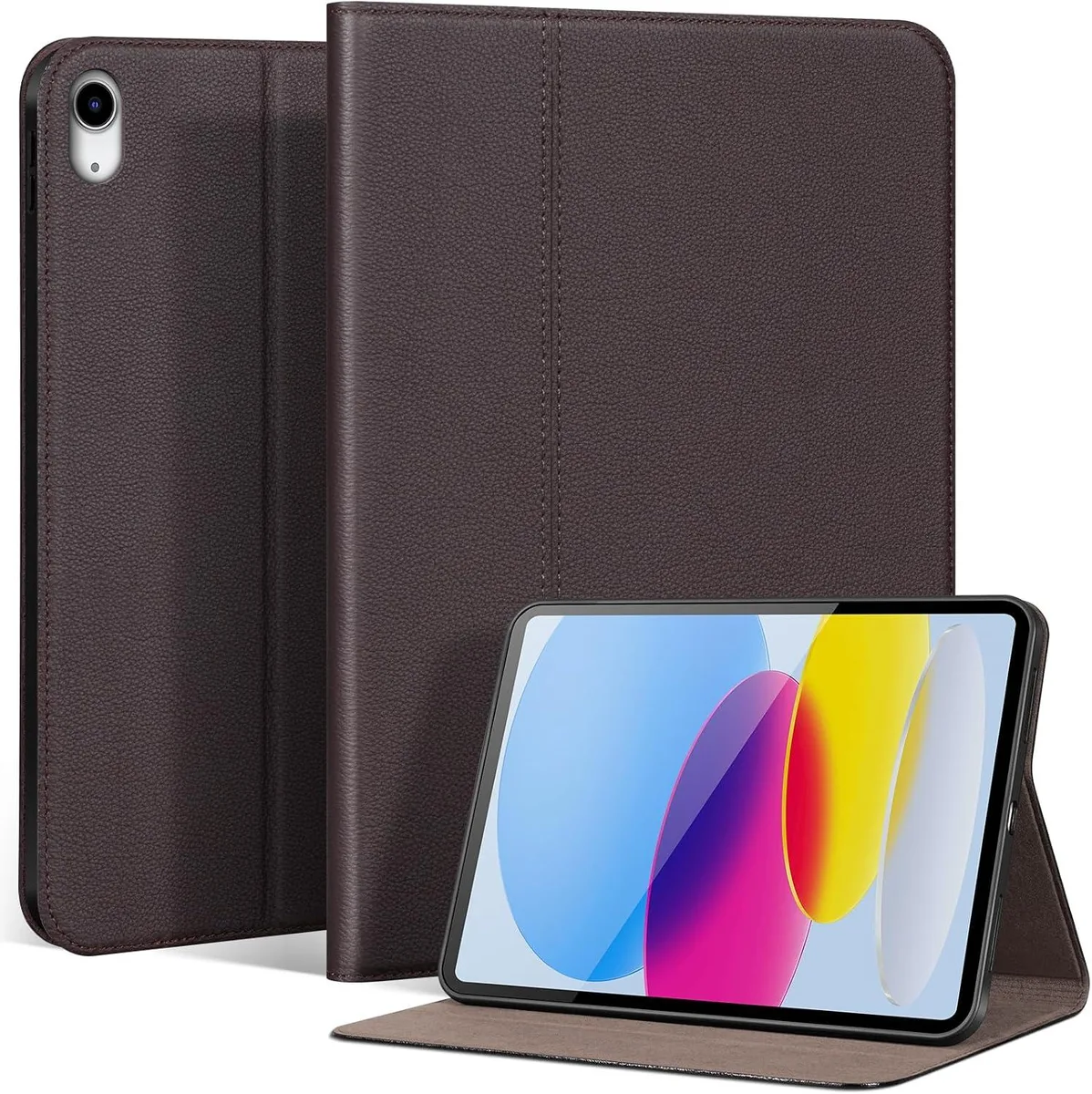 Kootion Kootion leather case for iPad 11/10th gen 11-inch 10.9-inch Dark-Brown — product photo