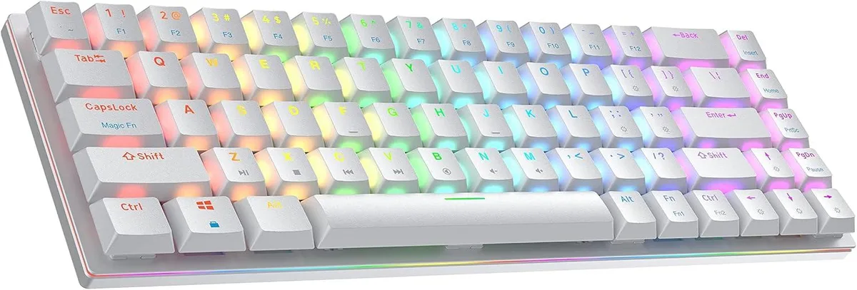 TUKO TUKO G65 Guardian 65% Aluminium Hot-Swap Mechanical Gaming Keyboard White Gateron Low Profile Brown 68 Keys — product photo