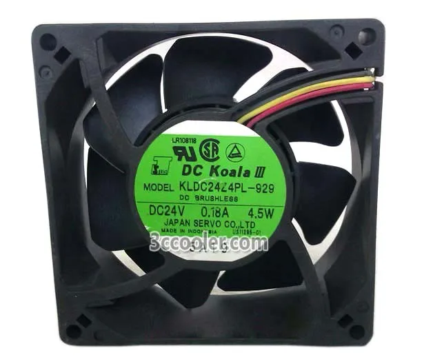 OEM Industries OEM Industries KLDC24Z4PL-929 90x32mm 24V 0.18A 4.5W 3-Wire CPU cooler — product photo